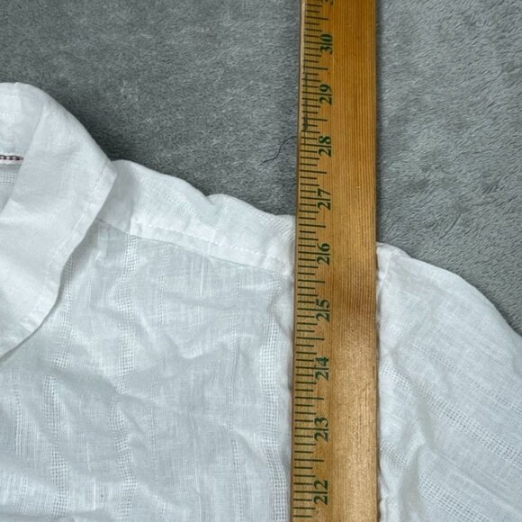 Original Weatherproof Vintage Mens Washable Linen Shirt Button-Down M a0285 - Picture 5 of 7